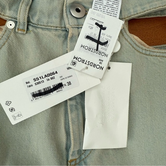 Maison Margiela Jeans Cut Out Light Blue Women's Wide-Leg Jeans Designer size 2 - Picture 7 of 11